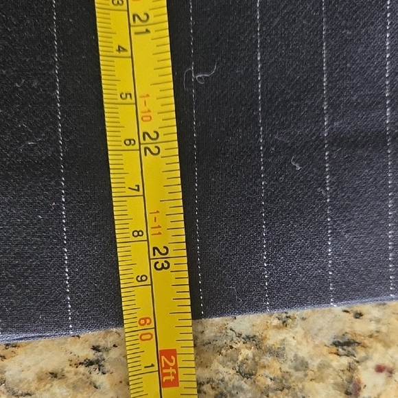 Ann Taylor Navy Blue White Pinstriped Pencil Skirt Preppy Nautical Quiet Luxury - Picture 5 of 5